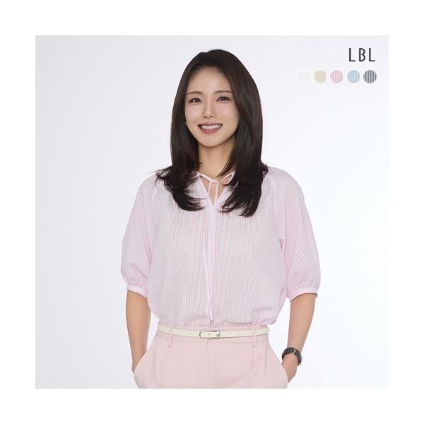 엘비엘 [LBL] (런칭가 69,900원)25 SUMMER 시어서커 셔링 블라우스 3종