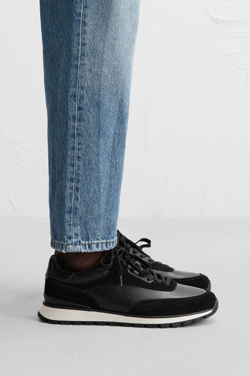 [국내발송] ZARA 남성 캐주얼 스니커즈 - 블랙 363554