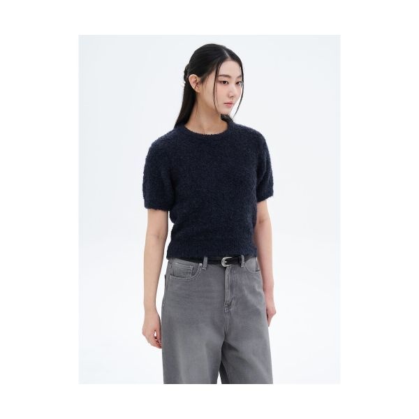 <매장정품> 에잇세컨즈 8SECONDS 리사이클 반소매 풀오버 네이비 355151LYFR 465809