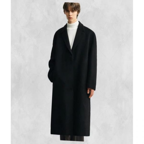 [DRAW FIT]드로우핏 [서강준 PICK]프리미어 퓨어 캐시미어 히든 싱글 코트 [BLACK] 204885 FE655610-E2B