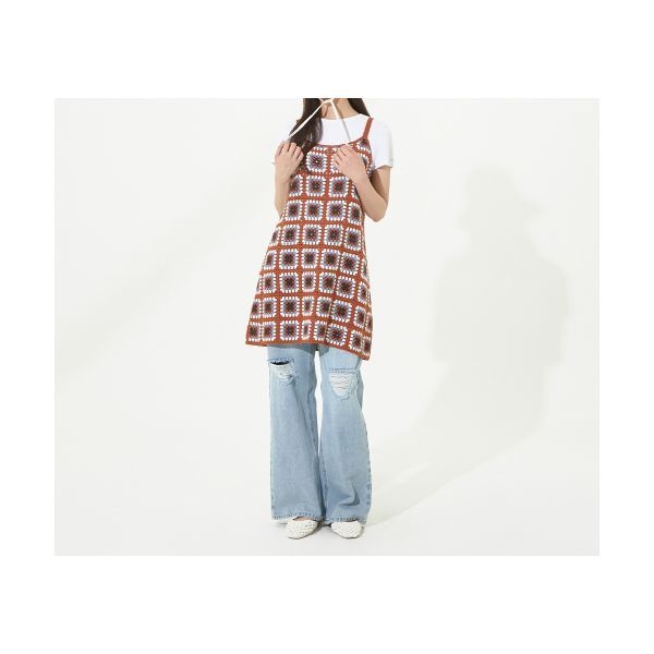 <매장정품> PLASTIC ISLAND 플라스틱 아일랜드 크로셰 미니 끈 원피스 PR2KO562 720063