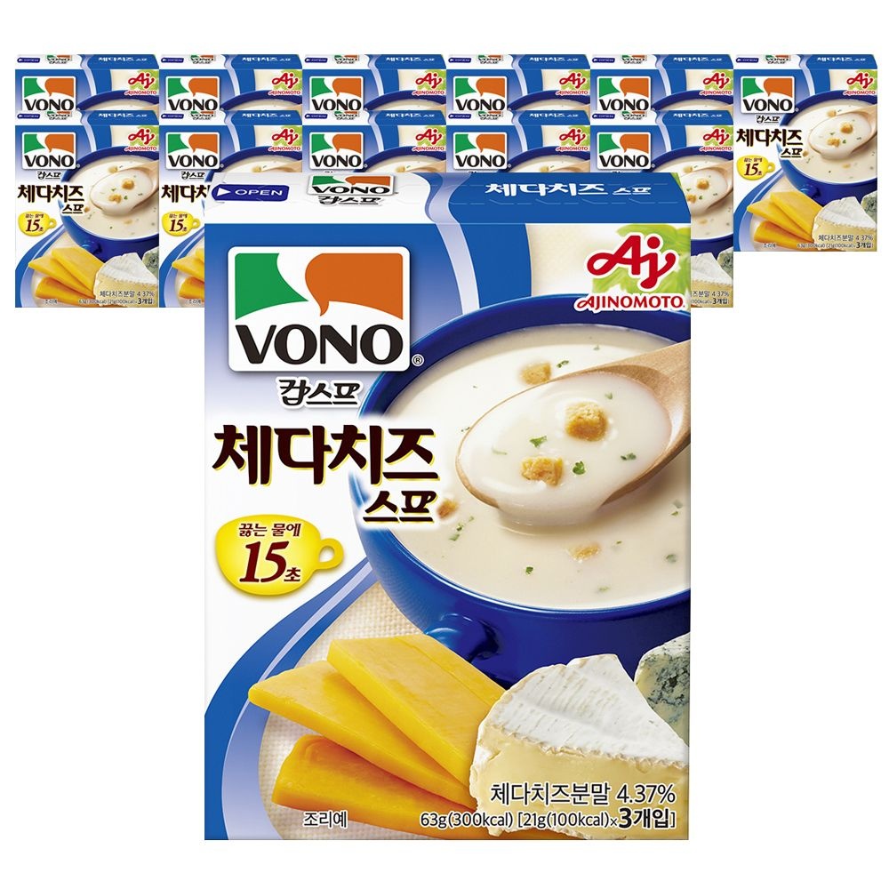 보노 컵 스프 체다치즈 스프 63g x 12개