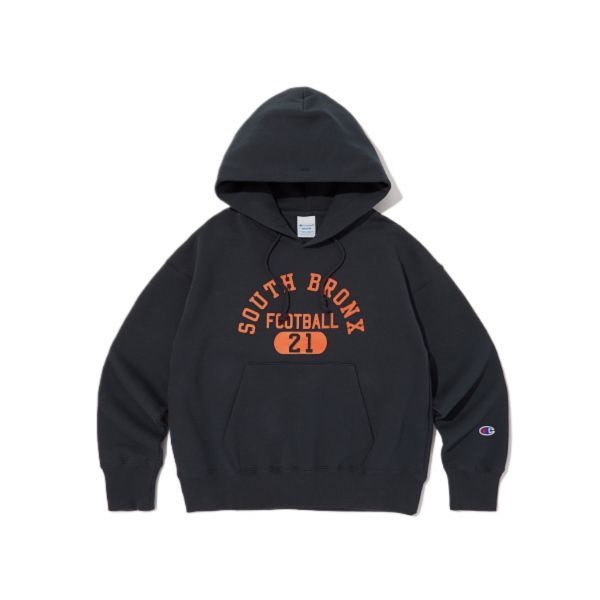 챔피온 CHAMPION 여성 CVC Terry Fleece 레터링 후드 스웨트셔츠 Normal 네이비 매장정품 192941