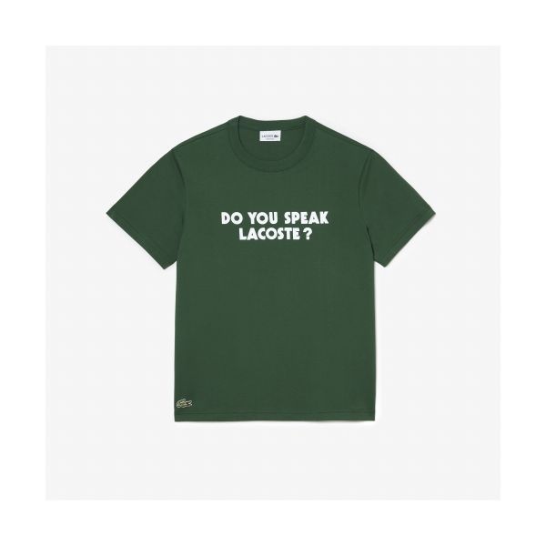 국내정품 라코스테 LACOSTE 남성 메시지 그래픽 티셔츠 그린 TH0134-54G132 649399