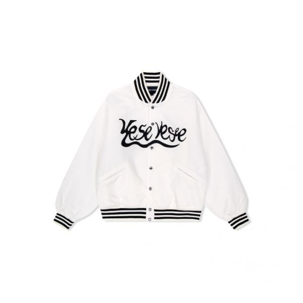 예스아이씨 YESEYESEE Y.E.S Snail Logo Stadium Jacket WhiteYS253WOWLS05WHT 104468