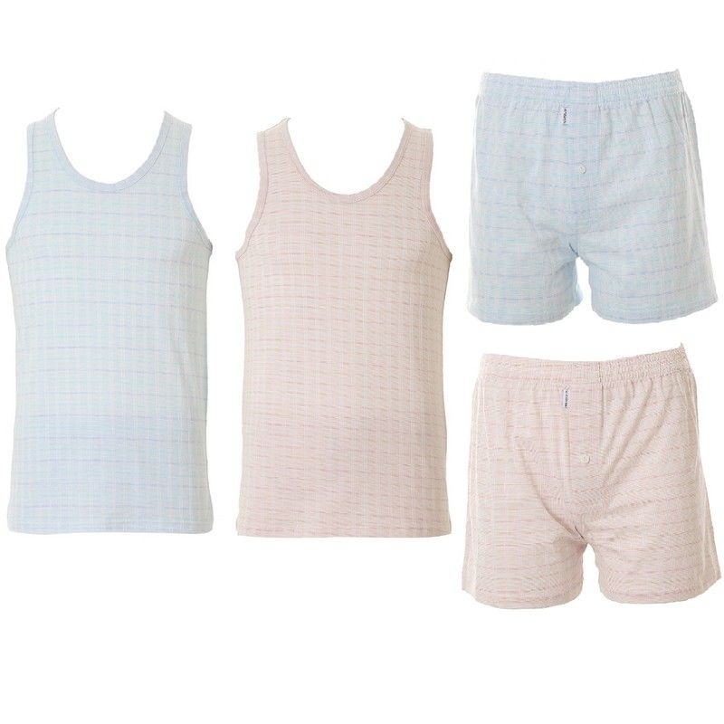 비너스 면100 위생적인 체크선염 남성런닝팬티세트 VMV4091VMP4091N965965