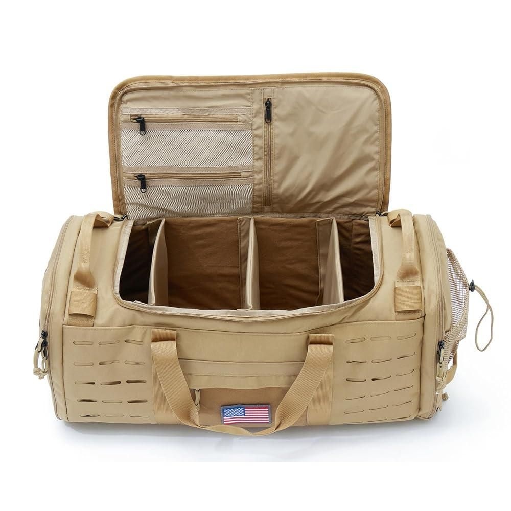 Bagenerous 48L 밀리터리 더플 백 별도의 신발 수납 공간 택티컬 기어 백팩 몰리 시스템 카키 단순함470590