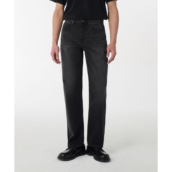 [MUSINSA STANDARD]무신사 스탠다드 MUSINSA ANDAR D 커먼 브러쉬 스트레이트 데님 팬츠 워시드 블랙 MMENP108-WC 288782