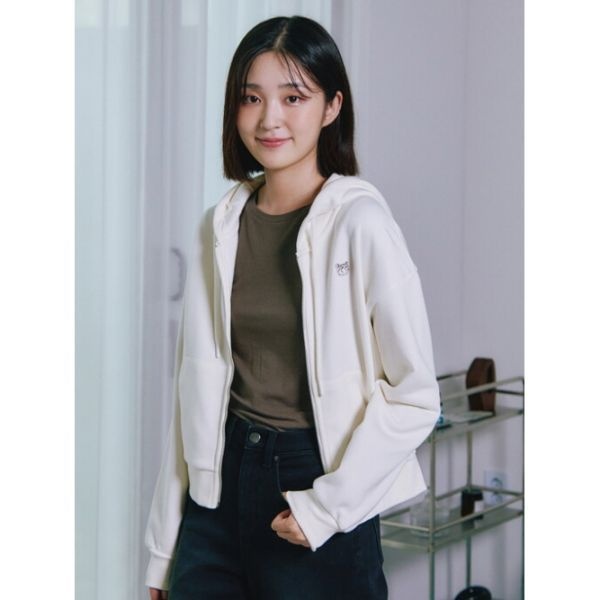 폴햄 POLHAM 여성) 코숏 플리스 크롭 후드집업_PHE4TC2030 PHE4TC2030 407867