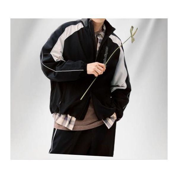 기현 기본 OR 후디 선택 배색Ver. 2-WAY 테크 숏 자켓_블랙 976250 CGP