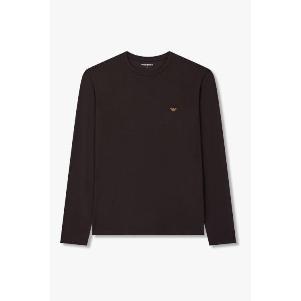 <매장정품> EMPORIO ARMANI UNDERWEAR 남성 레이온 스트레치 라운지 티셔츠_초코 0815336023 2507108554 169807