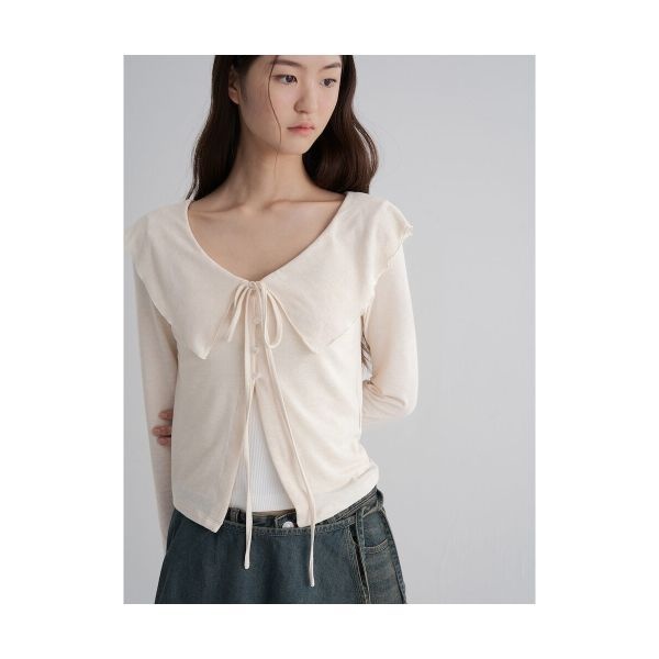 에잇세컨즈 8 Seconds 8SECONDS 와이드넥 세일러 칼라 가디건 카디건 아이보리 165841DY20 304219