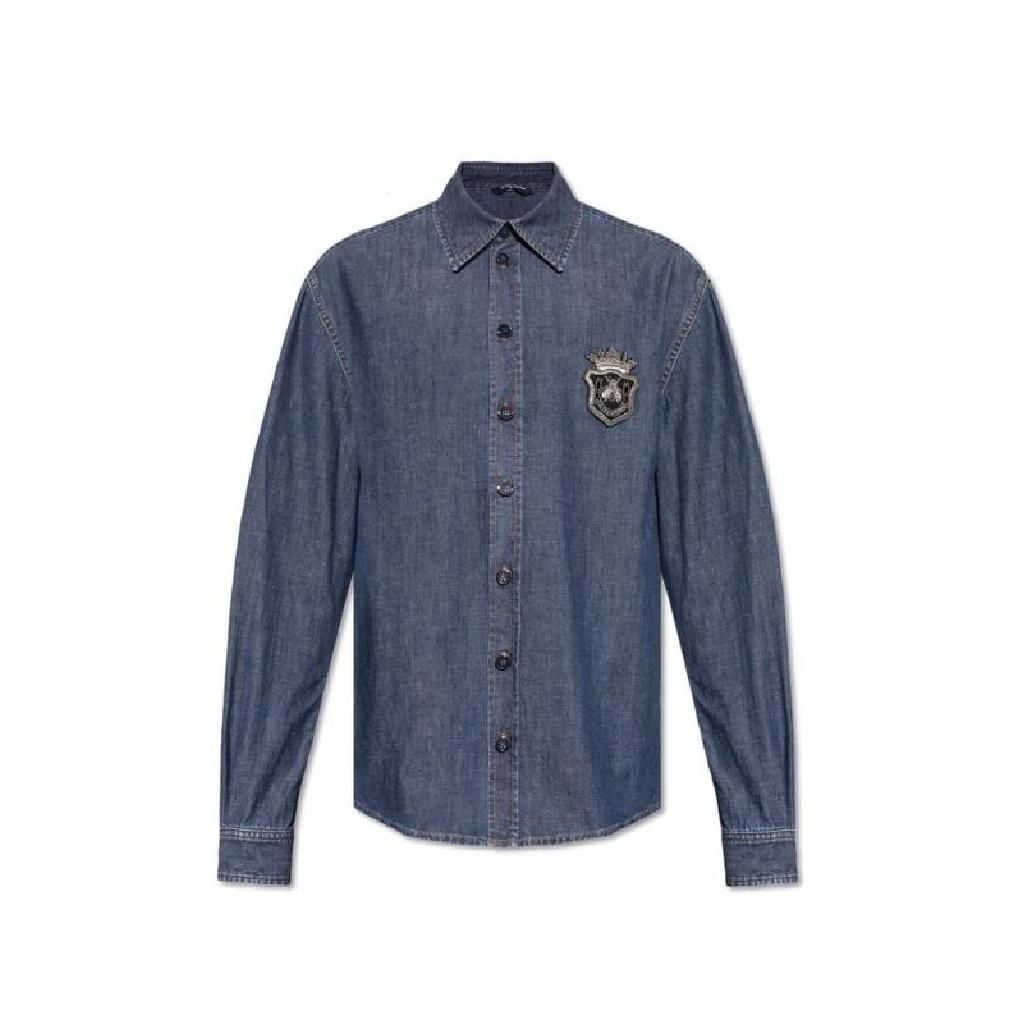 돌체앤가바나 돌체앤가바나 헤럴딕 엠블럼 데님 셔츠 G5MO2ZG8MF5 S9001 TP944274236