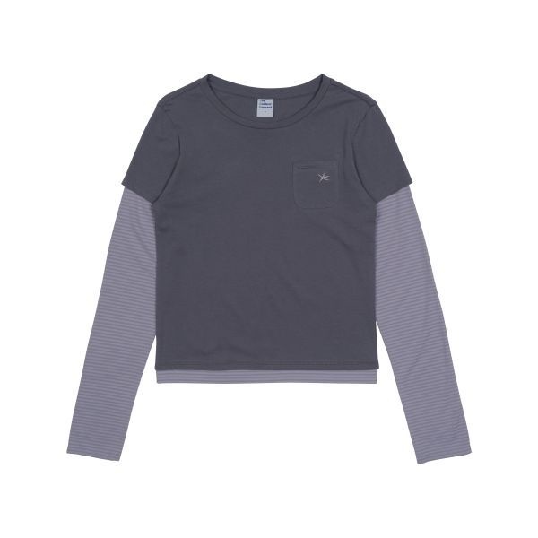 브랜드정품 더콜디스트모먼트 THE COLDEST MOMENT TCM stripe layered long s리 LEEve (charcoal) 235286