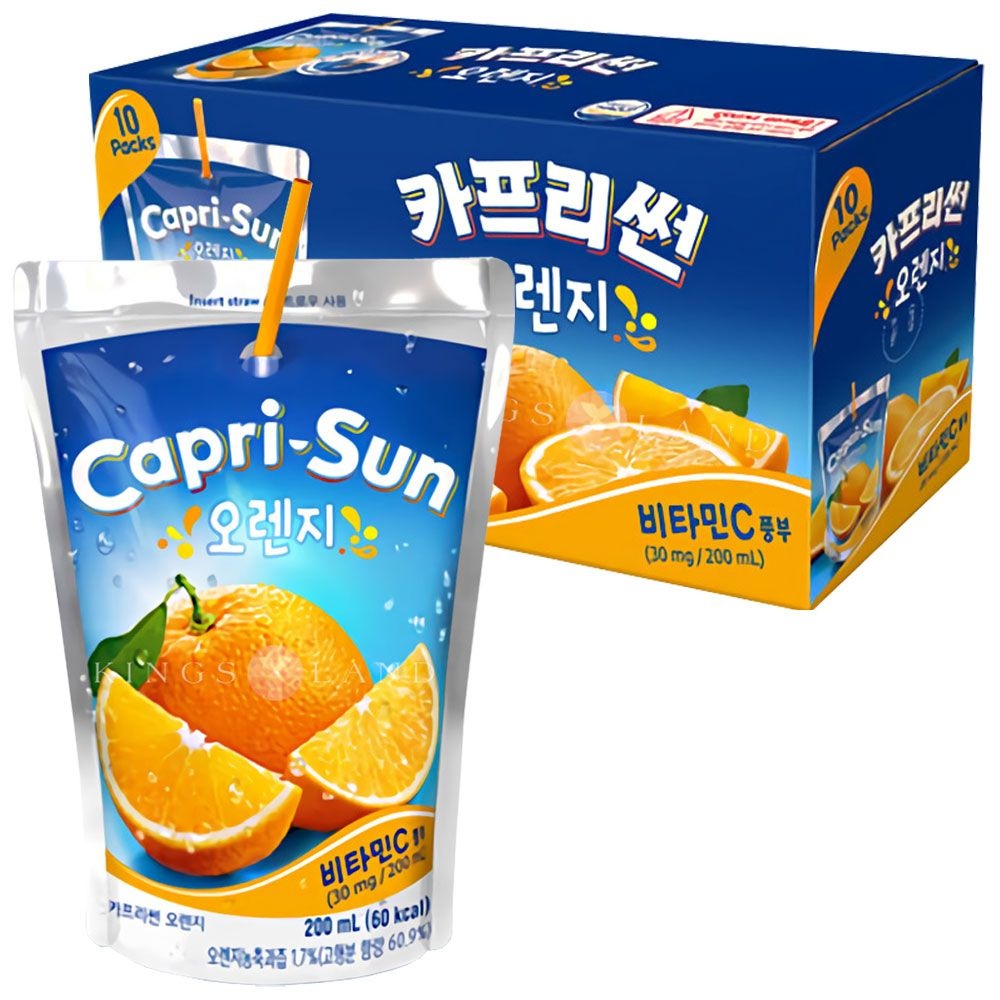 농심 카프리썬 오렌지 200ml 10개
