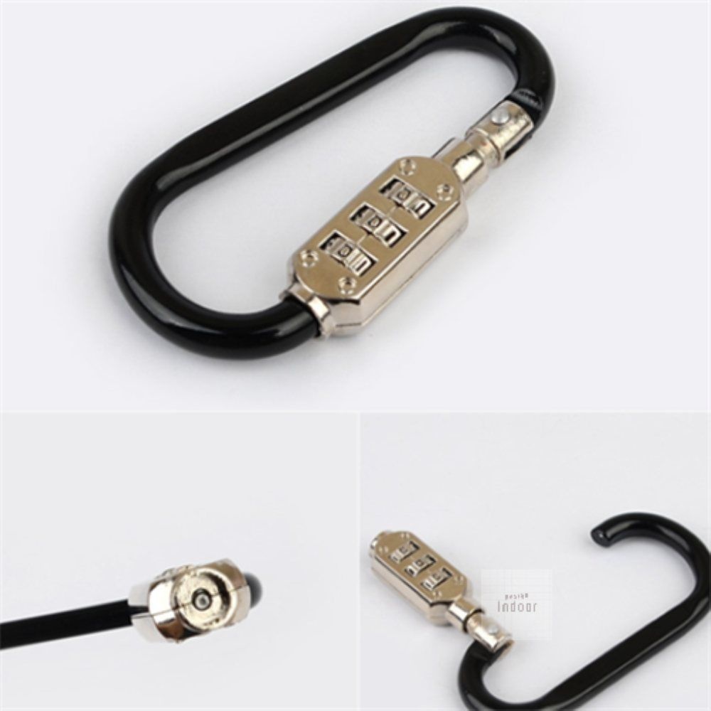 컬러 번호 잠금 비너 일상을 디자인하다 (디자인인도어) 차키링 자전거잠금장치 자전거자물쇠 여행용자물쇠 방