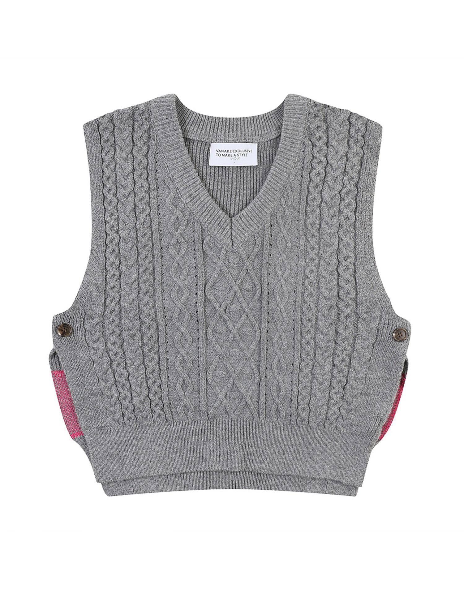 [반에이크] 꽈배기패턴 니트베스트VB3ZKVUV01Z 470590