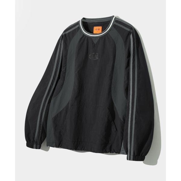 디미트리 블랙 DIMITRI BLACK VLAD 배색 스몰 로고 나일론 맨투맨_블랙 550869