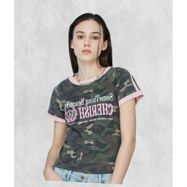 [LARTIGENT]라티젠 L10 CHER이쉬 TRACK T-SHIRT(KHAKI) 217018 FE3973753-E2B