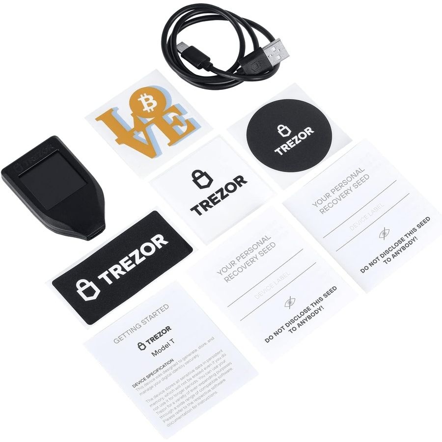 Trezor Model T LCD 터치스크린 비트코인 암호화폐 크립토 하드웨어 지갑