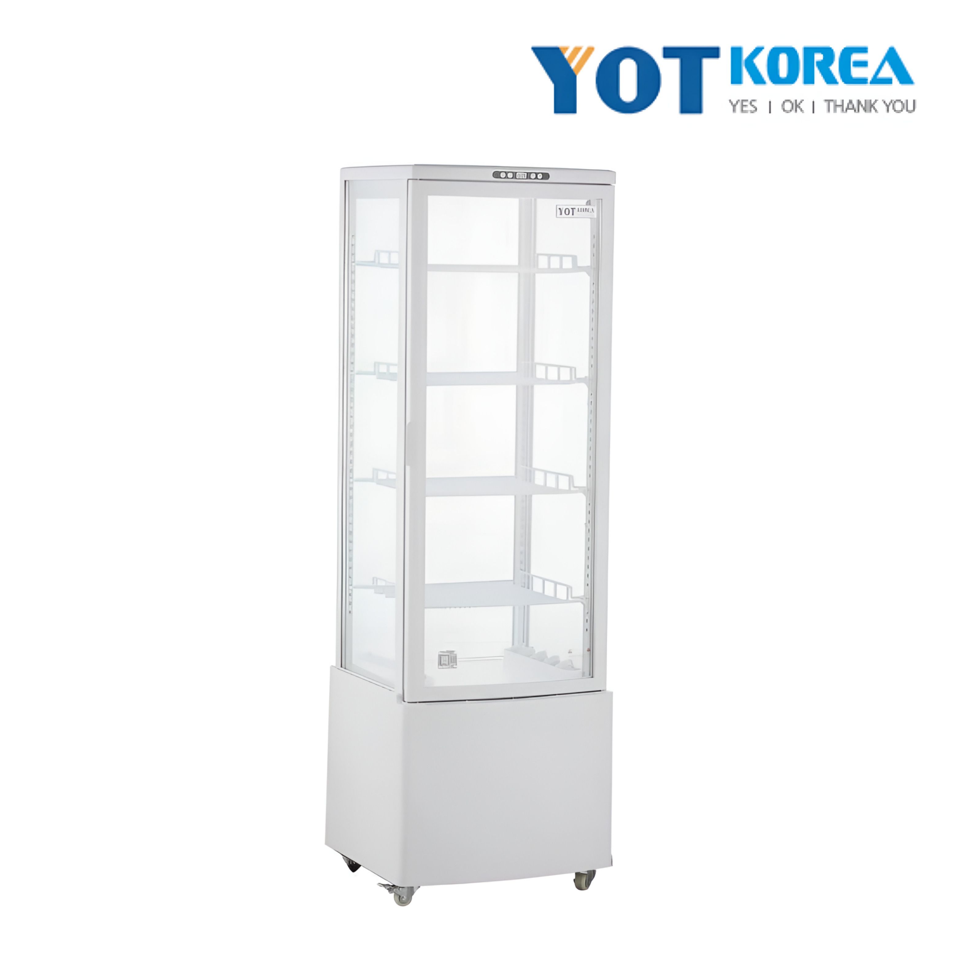 한국와이오티 사면유리 쇼케이스 RT-235L