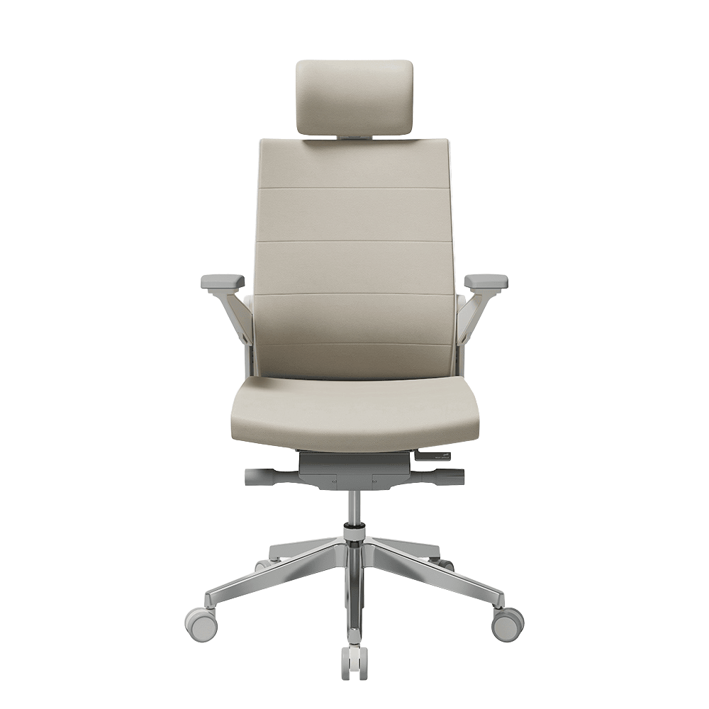 시디즈 T80 책상 의자 천연가죽 HLDA 화이트 크림