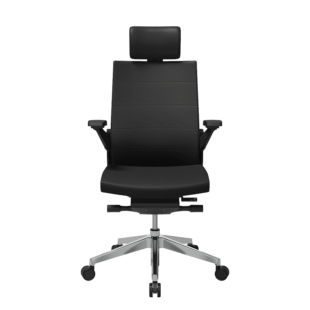 시디즈 T80 책상 의자 천연가죽 HLDA 블랙