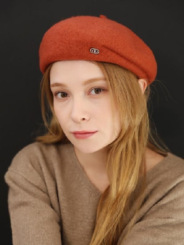 [루즈루나]보너르 트위드 베레모 겨울 화가 어려보이는 빵모자 여성 모자