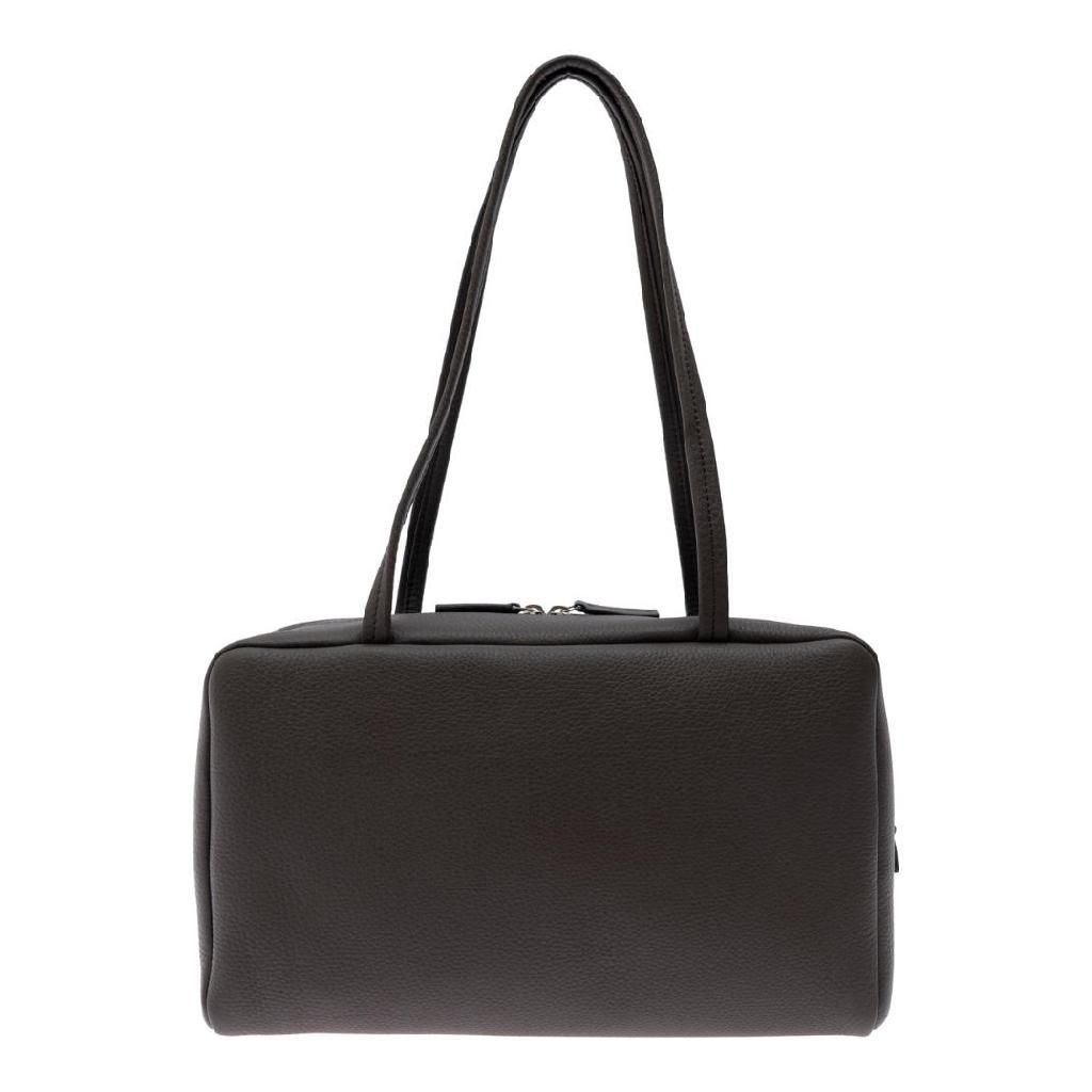 [해외] 더로우 THE ROW Park Black Crossbody Bag with Two Top Handles and Embossed Logo Lettering in Grained Leather Woman W1863L129BAS