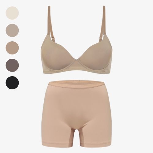 매장정품 휠라 filaunderwear 에센셜 클래식 노와이어 브라팬티 3종(햄비키니사각) 택1 세트 5colors(FI253