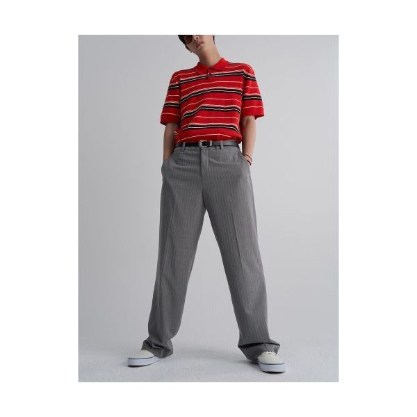 에잇세컨즈 8 Seconds 8SECONDS 쵸크 스트라이프 슬랙스 그레이 215821AY23 304421