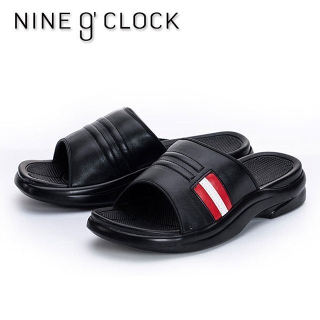 남성 브랜드 슬리퍼 사무실 블랙 사무용 나인어클락