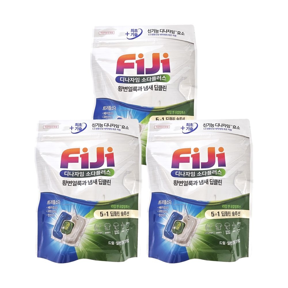 LG생활건강 [ FIJI ] 엘지생활건강 피지 캡슐 세제 20개입 3개 디나자임 소다플러스