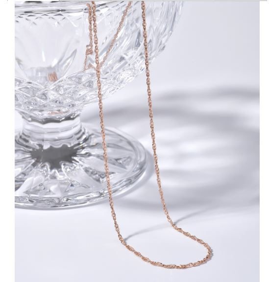 [롯데백화점] 미니골드 [18K] 샤인꼬임체인목걸이-0.5 NLEM4184 [RG,YG] _MA