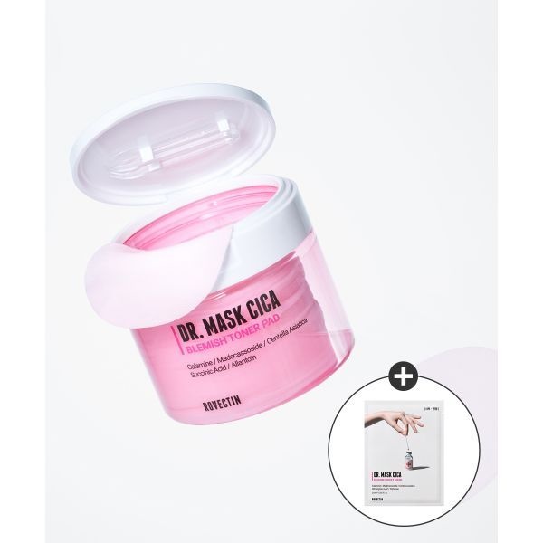 ROVECTIN 매장정품 ROVECTIN 닥터 마스크 시카 토너 패드 60매(10매 증정)
