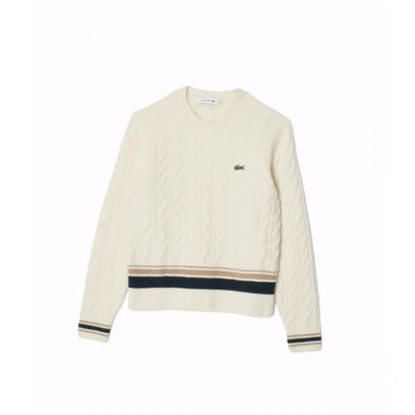 라코스테 LACOSTE 여성 티핑포인트 케이블 스웨터 [크림] AF4159-55NXFJ 308273 [매장상품]