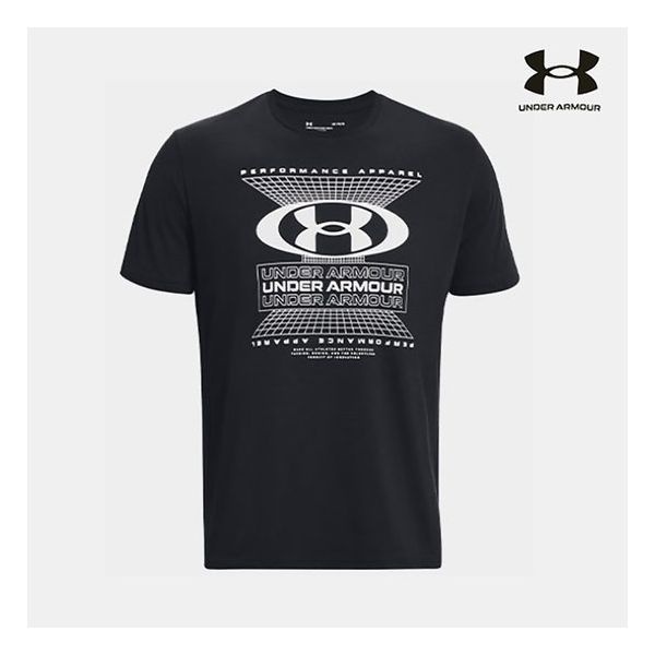언더아머 남성 UA 로고 그리드 반팔 1370526-001-K 308273