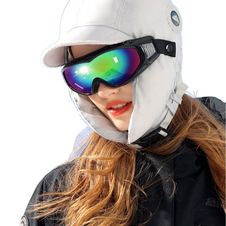 패딩 스키모자 고글 귀마개 칼바람 방한모자