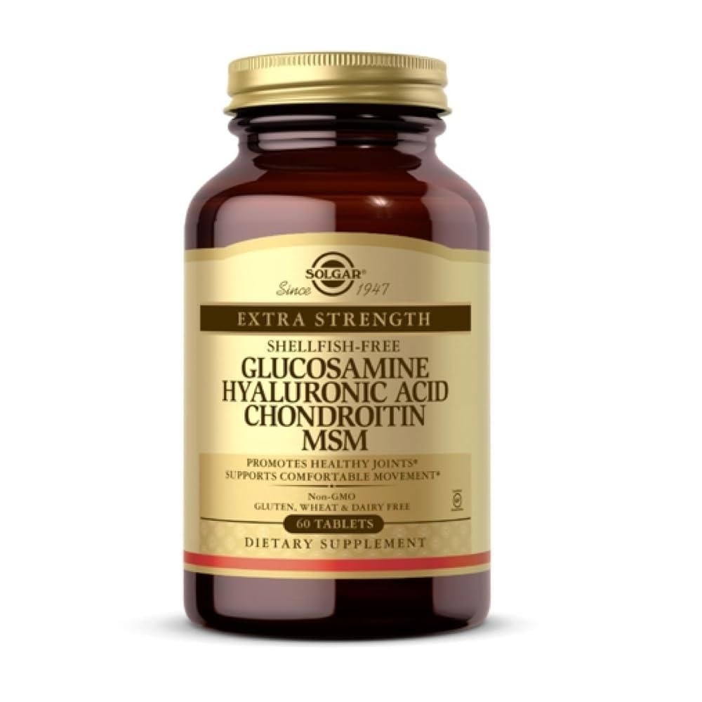 솔가 [해외] Solgar 글루코사민 히알루론산 콘드로이틴 MSM 60정 20회 분량 논GMO 글루텐/조개류/유제품 프리