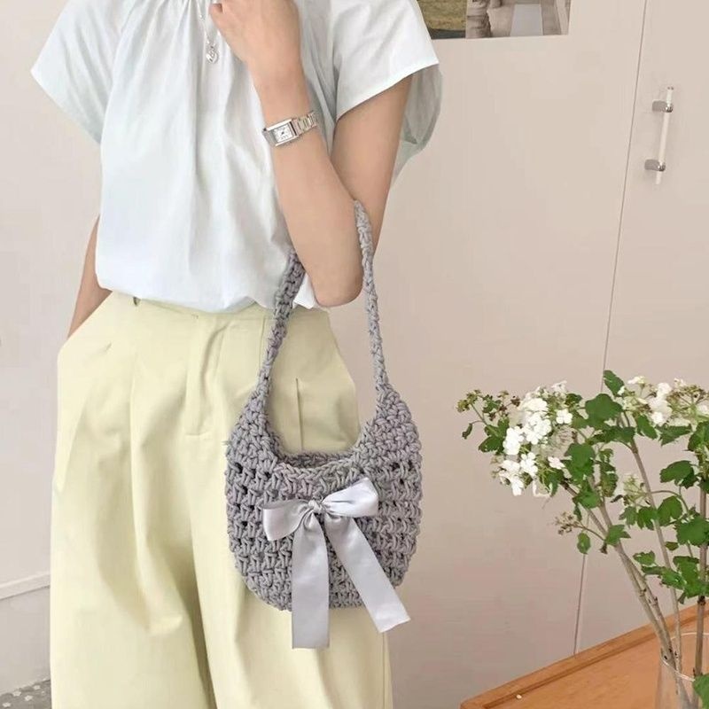 MT_23621 리본 미니 니트백 숄더백 여성 직장인 대학생 가방 194756 {0m}