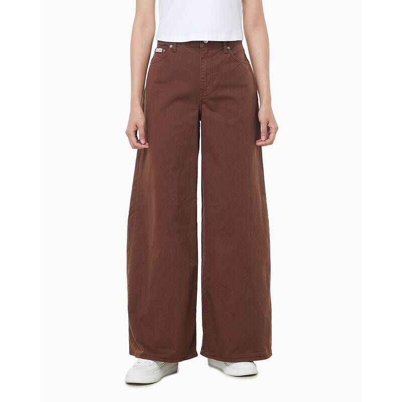 켈빈클라인 Calvin Klein 여성 슈퍼 와이드 레그핏 치노 팬츠 44D615G 362191