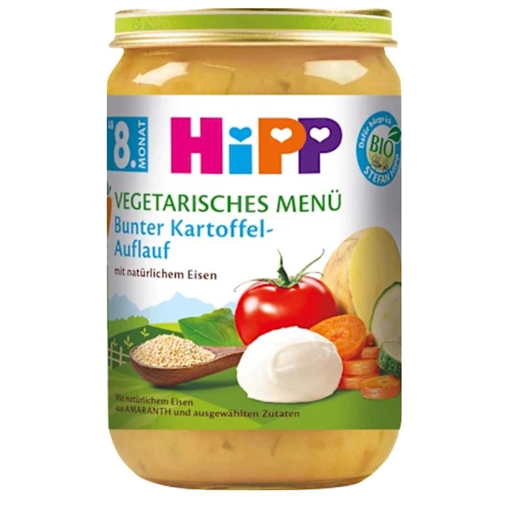 [해외] HiPP 컬러플 포테이토 casserole 220g 4팩 Vegetarian menu: Colorful potato casserole, suitable from