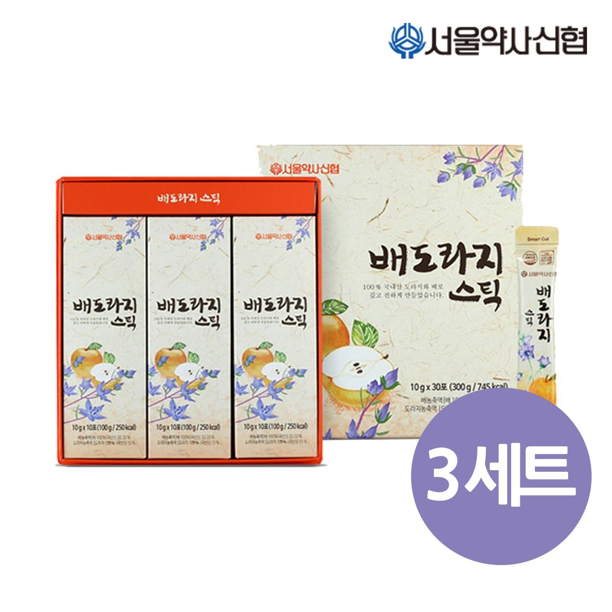 서울약사신협 배도라지 스틱 30포 3세트 (+쇼핑백증정) /총 90포