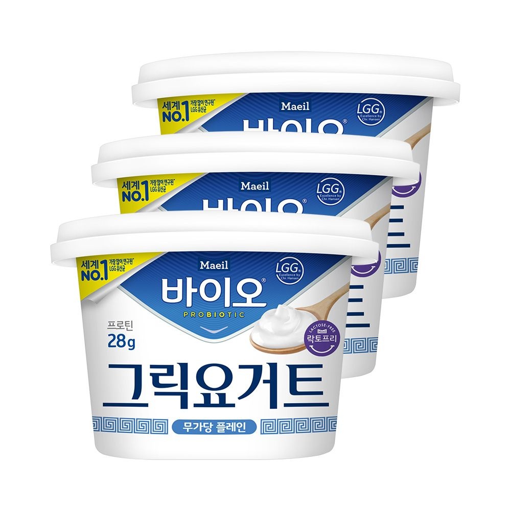[온세일]바이오 그릭요거트 무가당플레인 400g 3개