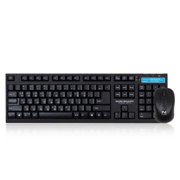 스카이디지탈 무선 데스크탑 세트, nKeyboard W570 블랙 키스킨포함