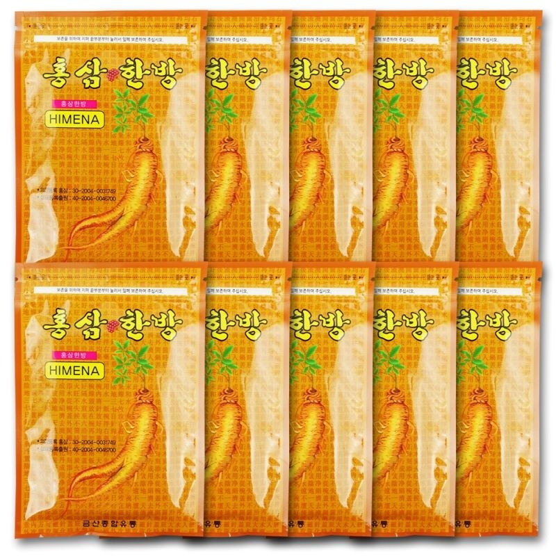 붙이는 홍삼 한방 파스 통증패치 허리파스 10팩 200매