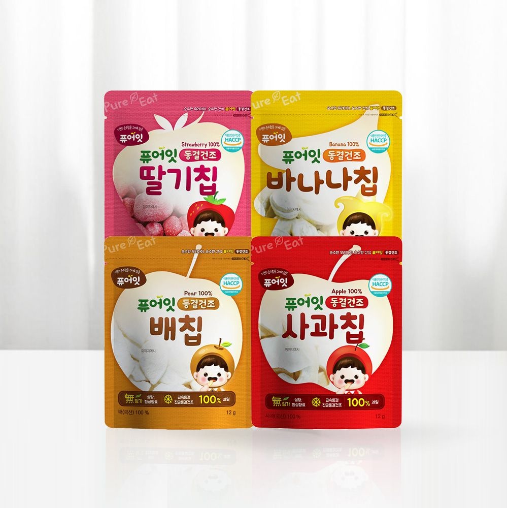 동결건조 과일칩 아이과자 4가지 맛 과일100% 간식