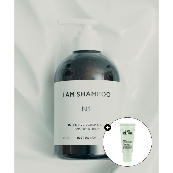 매장정품 JUST AS I AM [100시간 뿌리볼륨] IAM 인텐시브 스칼프 케어 샴푸 N1 480ml