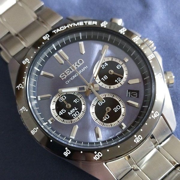 SEIKO 세이코 셀렉션 크로노 타키미터 블루그레이 메탈시계 SBTR027