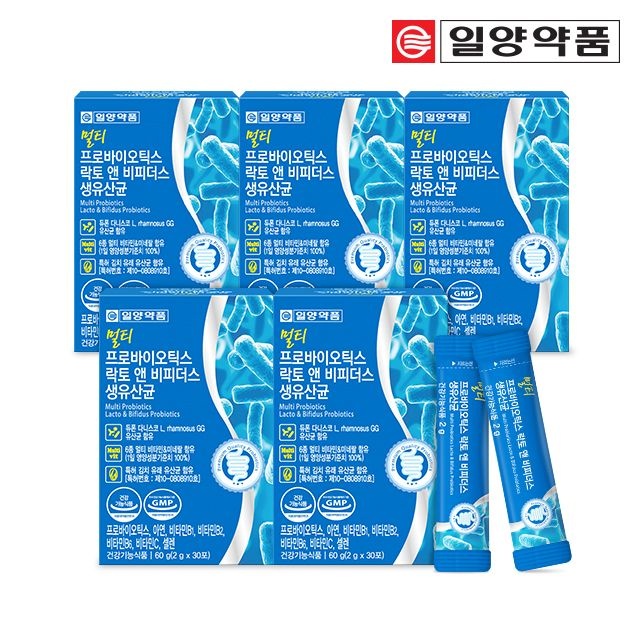 [오늘출발] 일양약품 멀티 프로바이오틱스 락토바실러스 비피더스 유산균 5박스 임산부 어린이